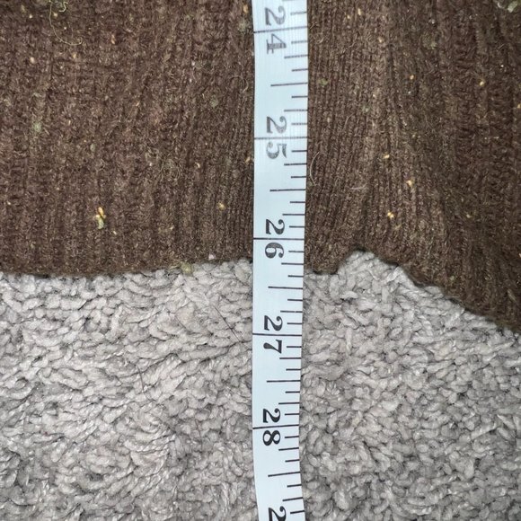 Michael Kors Women's Medium Button Down Cardigan Sweater Brown w/ Flecks Flecked - Picture 4 of 5